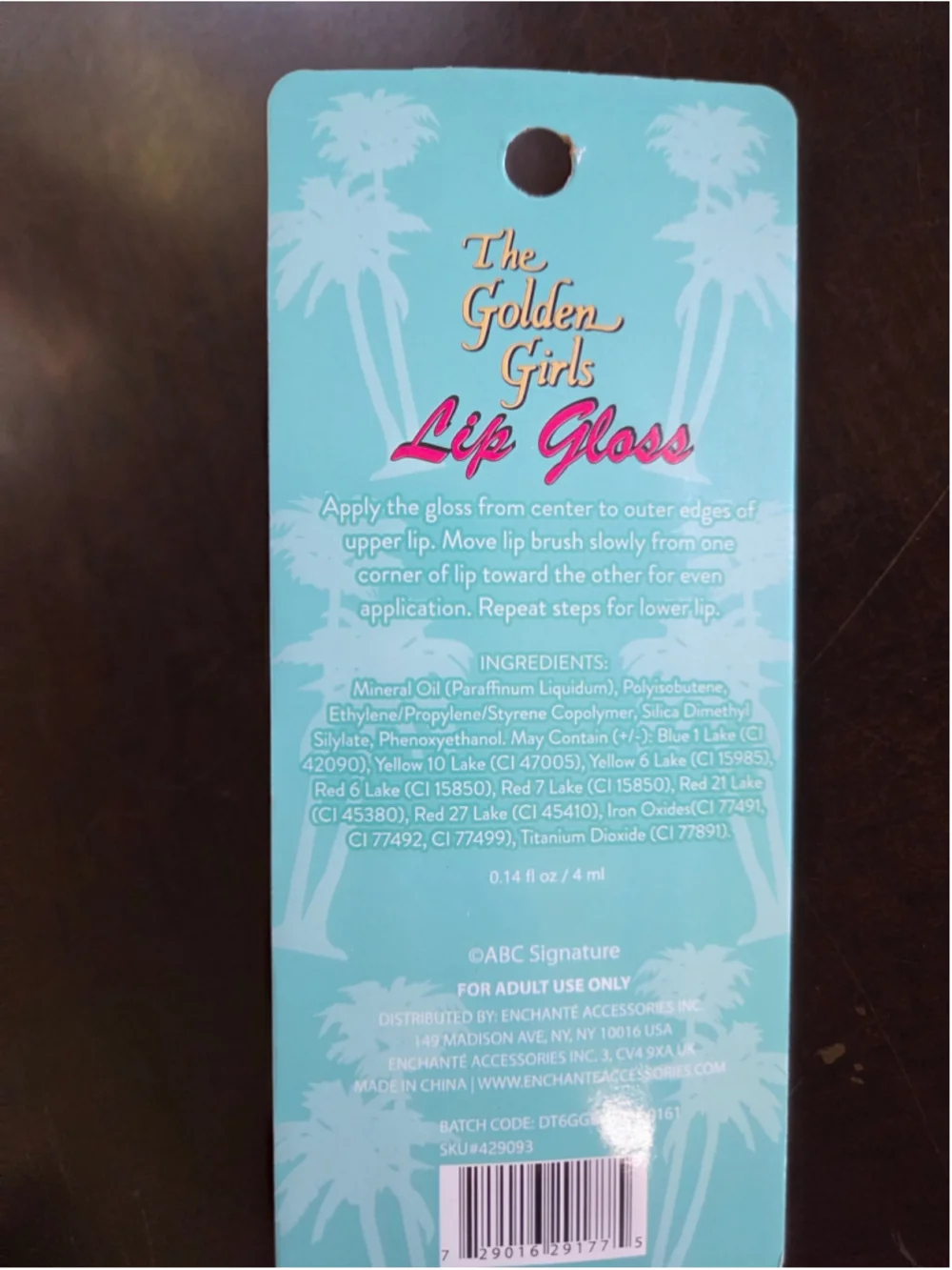 The Golden Girls Lip Gloss Complete Set of 4